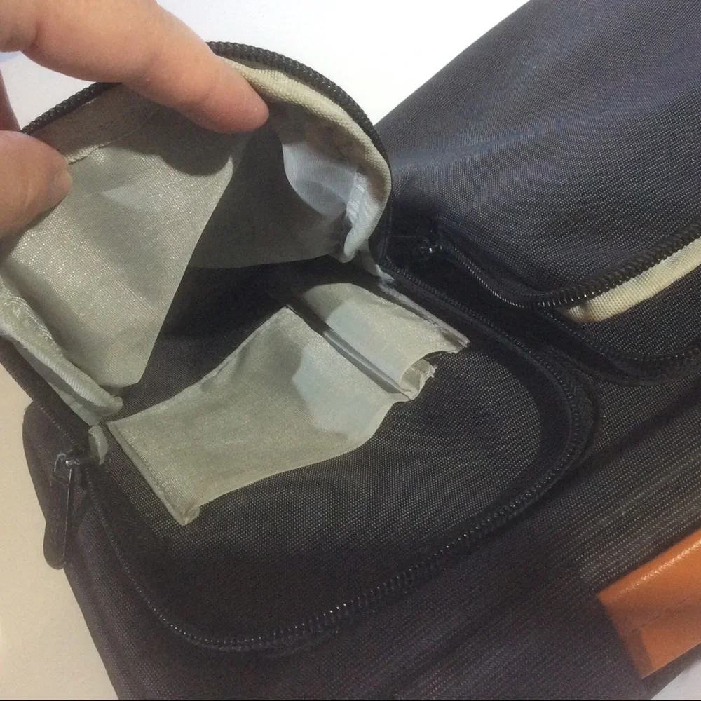 Tomtoc Black Laptop Tablet Bag 3 Compartment Padded Computer Case Zip Pockets
